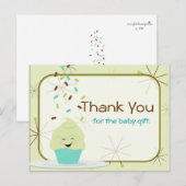 Carte Postale Bébé Sprinkle Merci Neutre Sexe (Devant / Derrière)