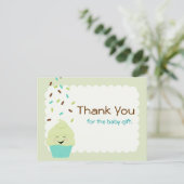 Carte Postale Bébé Sprinkle Merci Neutre Sexe (Debout devant)