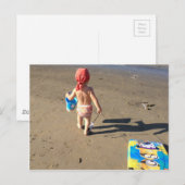 Carte Postale Bébé sur la plage (Devant / Derrière)
