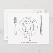 Carte Postale Bébé sur plaque (Devant / Derrière)