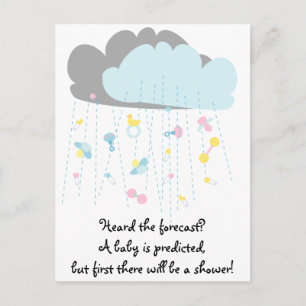 Carte Postale Bébé Toy Douche / Baby shower Invitation