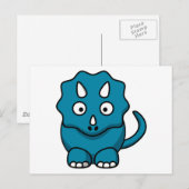 Carte Postale Bébé Triceratops (Devant / Derrière)