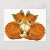 Carte Postale Bébé Twin Foxes (Devant)