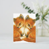 Carte Postale Bébé Twin Foxes (Debout devant)