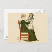 Carte Postale Bébé victorien Mère Greenaway (Devant / Derrière)