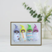 Carte Postale Bébés afro-américains d'argile : Argile polymère (Debout devant)