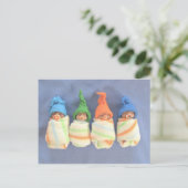 Carte Postale Bébés en argile dormante : Sculpture en argile pol (Debout devant)