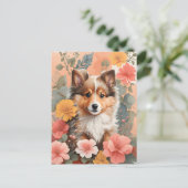 Carte Postale Bébés mignons animaux | Chipette Chien Chien de Sh (Debout devant)