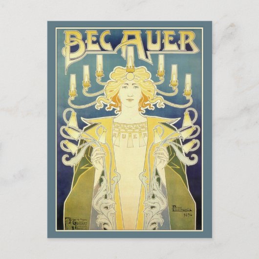Carte Postale Bec Auer (Bleu) (Devant)