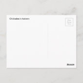 Carte Postale Bécasseau en feuilles d'automne roses et rouges (Dos)