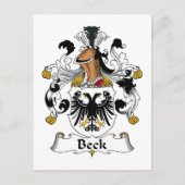 Carte Postale Beck Family Crest (Devant)