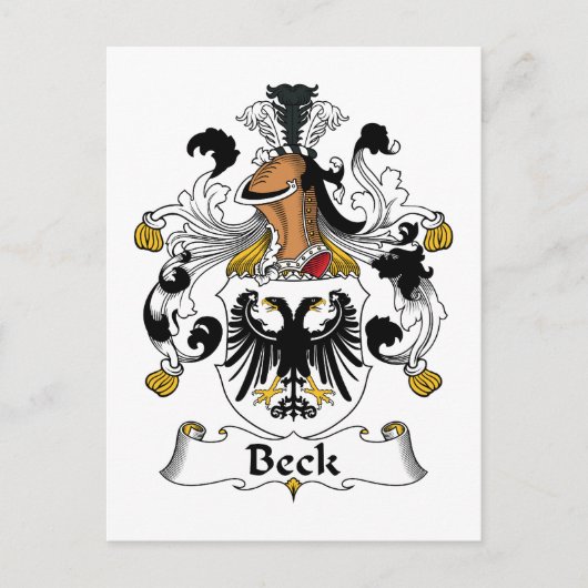 Carte Postale Beck Family Crest (Devant)