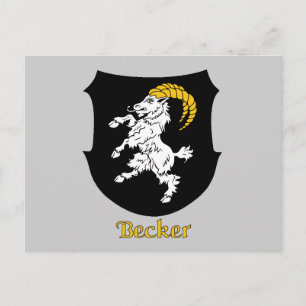 Carte postale Becker Family Shield