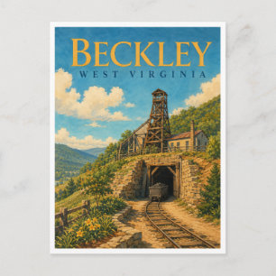 Carte Postale Beckley Virginie-Occidentale Mine GeoSaga