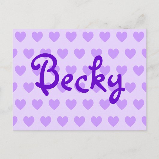 Carte Postale Becky en violet (Devant)