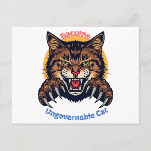 Carte Postale Become Ungovernable Cat (Devant)