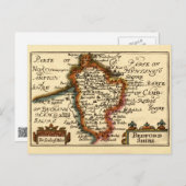 Carte Postale Bedfordshire Comté Angleterre Ancien Antiquaire Ca (Devant / Derrière)