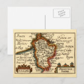 Carte Postale Bedfordshire Comté Angleterre Ancien Antiquaire Ca (Devant / Derrière)