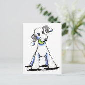 Carte Postale Bedlington Terrier Jouons (Debout devant)