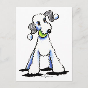 Carte Postale Bedlington Terrier Jouons
