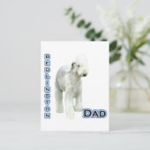 Carte Postale Bedlington Terrier Papa 4 (Debout devant)