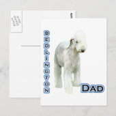 Carte Postale Bedlington Terrier Papa 4 (Devant / Derrière)
