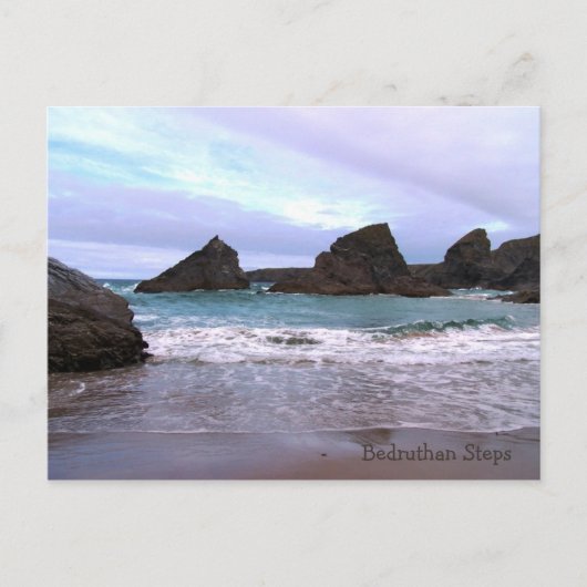 Carte Postale Bedruthan Steps Carnewas Cornwall Angleterre (Devant)