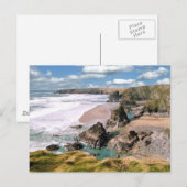 Carte Postale Bedruthan Steps, Cornwall (Devant / Derrière)