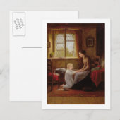 Carte Postale Bedtime, 1890 (huile sur panneau) (Devant / Derrière)