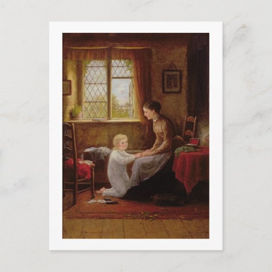 Carte Postale Bedtime, 1890 (huile sur panneau) (Devant)