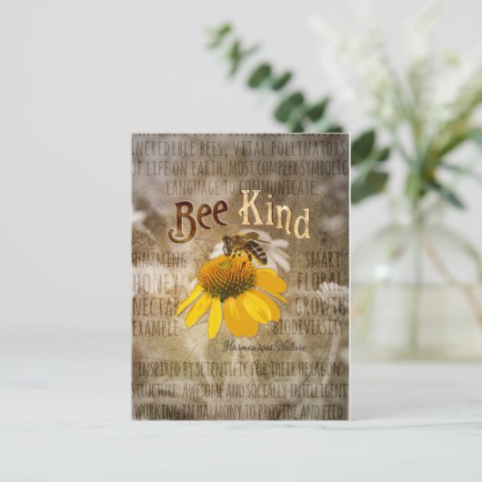 Carte Postale Bee Genre - Canvas Harmonieuse Nature Imprimer (Debout devant)