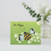 Carte postale Bee Happy (Debout devant)