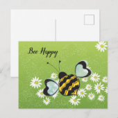 Carte postale Bee Happy (Devant / Derrière)