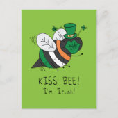 Carte Postale Bee Irish Funny St. Patrick's Day (Devant)