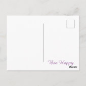Carte Postale Bee Love Bee Happy Postcard - Vert (Dos)