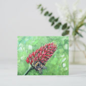 Carte Postale Bee on Crimson Clover Painting (Debout devant)