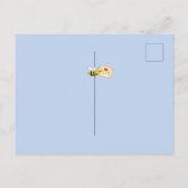 Carte Postale Bee tournesol garçon bleu clair baby shower par co (Dos)
