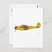 Carte Postale Beechcraft D-17 Décalage (Devant / Derrière)