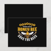Carte Postale Beekeeper Gift | Honey Bee Save The Bees (Devant / Derrière)