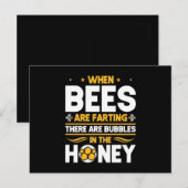 Carte Postale Beekeeper Gift | When Bees Are Farting (Devant / Derrière)