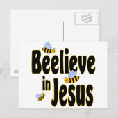 Carte Postale Beelieve in Jesus Black (Devant / Derrière)