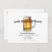 Carte Postale Beer Draft Man's 50th Birthday Party (Devant / Derrière)