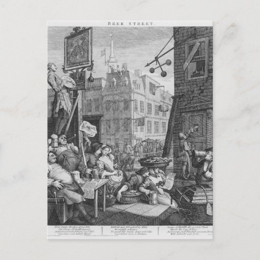 Carte Postale Beer Street, 1751 (Devant)
