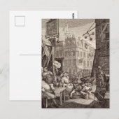 Carte Postale Beer Street par William Hogarth (Devant / Derrière)