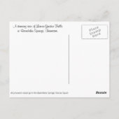 Carte postale Beersheba Springs (Dos)