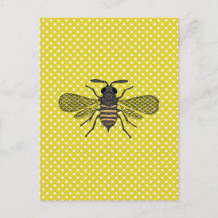 Carte Postale BEES et Honeycomb - Sauvez les abeilles