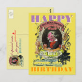 Carte Postale Beethovehen Beethoven Joyeux anniversaire (Devant / Derrière)