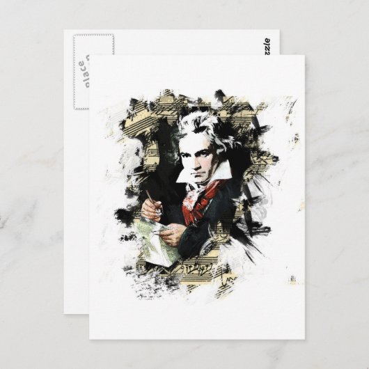 Carte Postale Beethoven (Devant / Derrière)