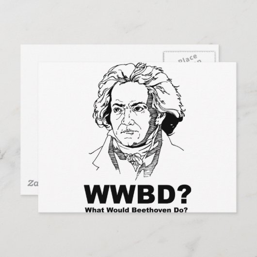 Carte Postale Beethoven (Devant / Derrière)