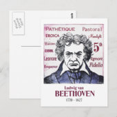 Carte postale Beethoven (Devant / Derrière)
